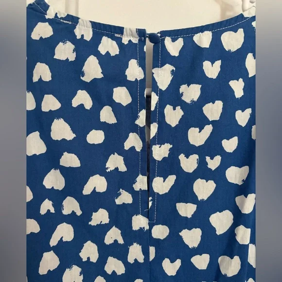 THML Blue Heart Print Flutter Sleeve Top - Picture 7 of 10